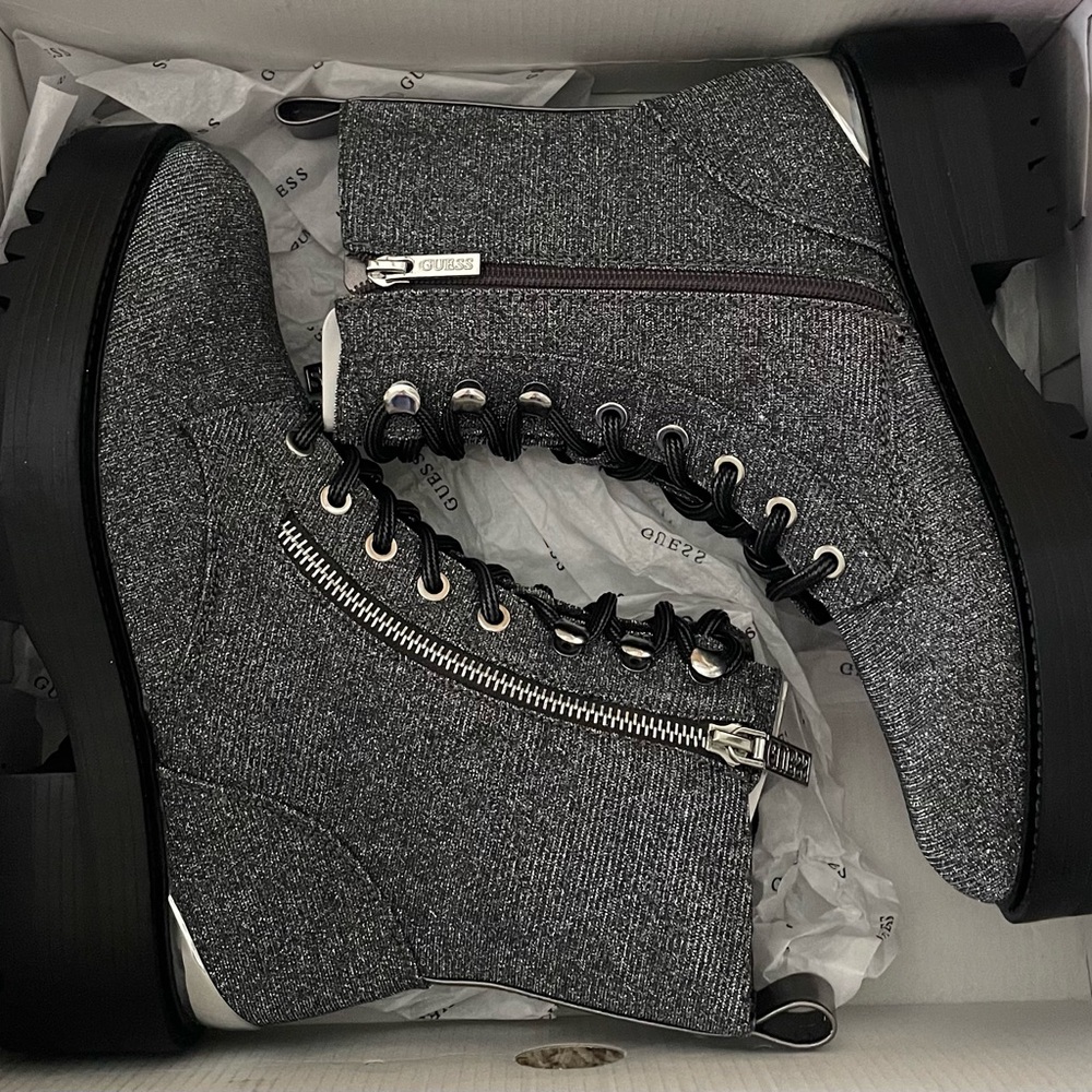 Women’s glitter Guess boots size 8 never worn